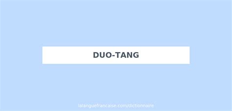 duo tang meaning